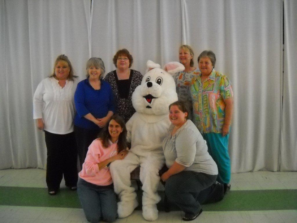 Elks Auxiliary with easter bunny