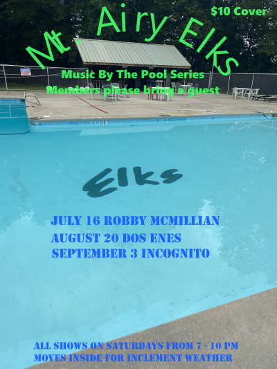 music by the pool flyer