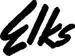 elks script logo